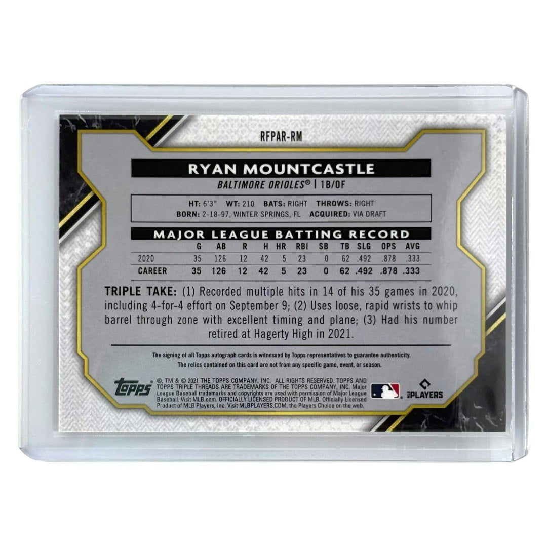 TOPPS MLBカード TRIPLE THREADS RYAN MOUNTCASTLE BALTIMORE ORIOLES /99 #RFPAR-RM 中古 IT1