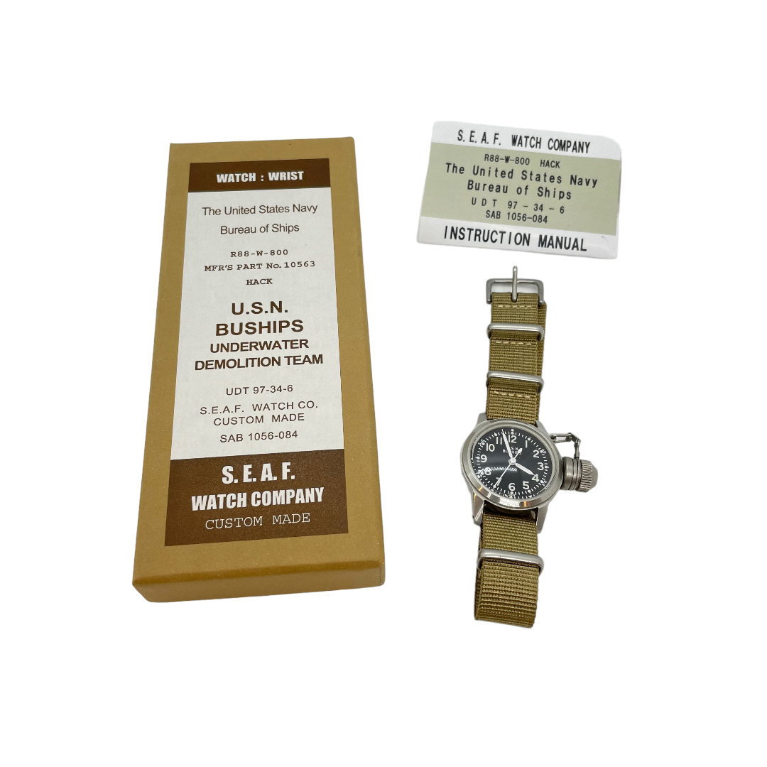 SETAGAYA BASE 世田谷ベース S.E.A.F. 軍用防水時計 腕時計 クォーツ R88-W-800 SAB 1056-084 中古 IT1