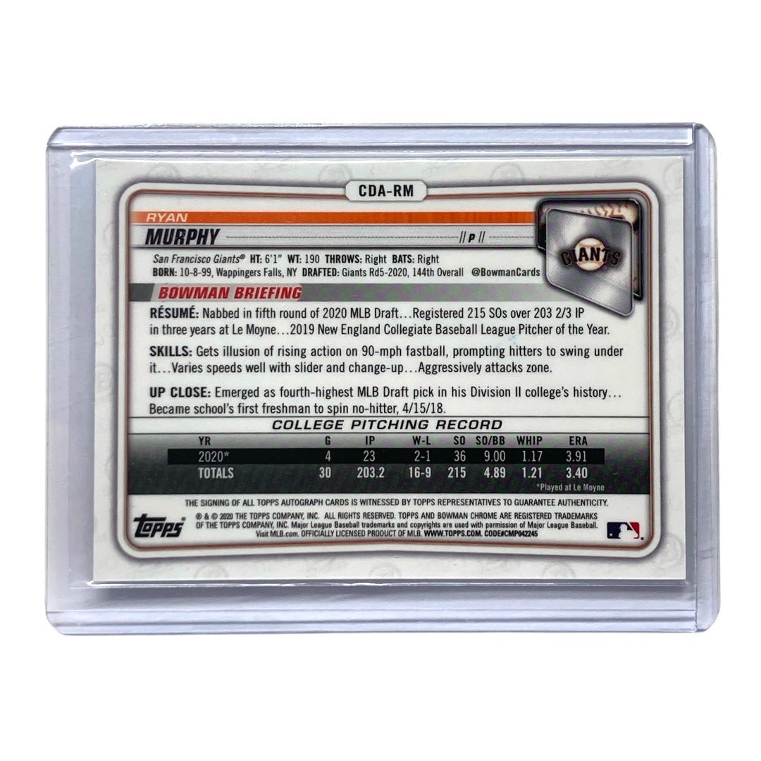 TOPPS MLBカード BOWMAN CHROME RYAN MURPHY GIANTS #CDA-RM 中古 IT2