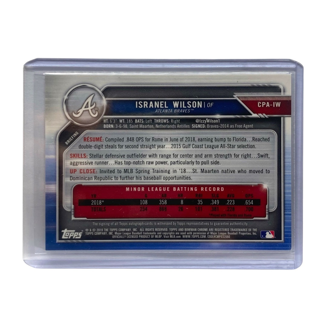 TOPPS MLBカード BOWMAN CHROME ISRANEL WILSON BRAVES 15/50 #CPA-IW 中古 IT2
