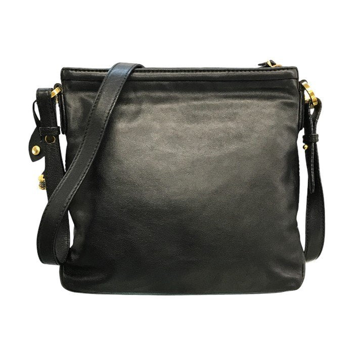BVLGARI ブルガリ ショルダーバッグ レディース レザー ビーゼロワン ロゴ 斜め掛け ブラック 中古 T1