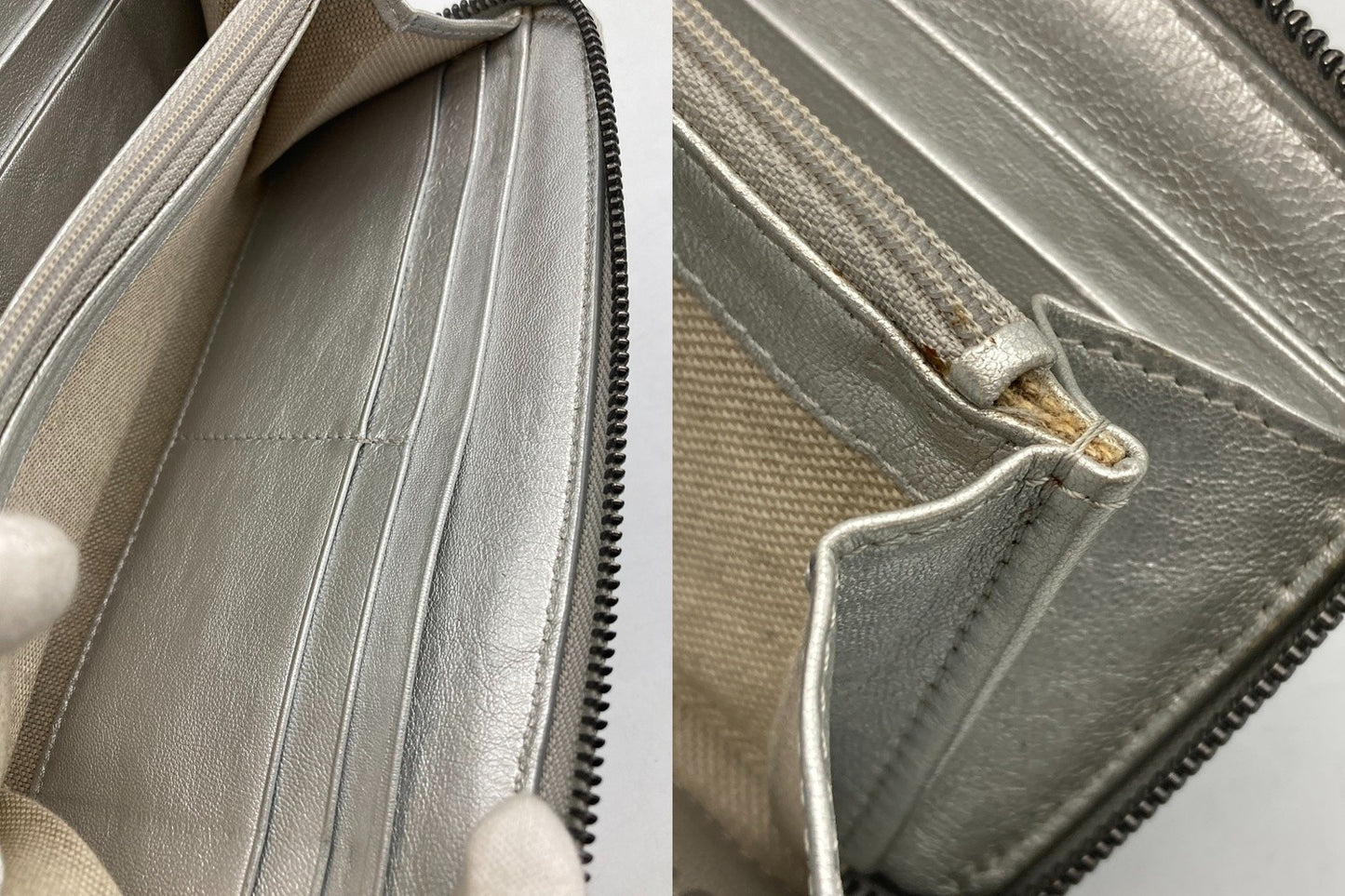 JIMMY CHOO ジミーチュウ スターエンボス ラウンドファスナー長財布 中古 D4