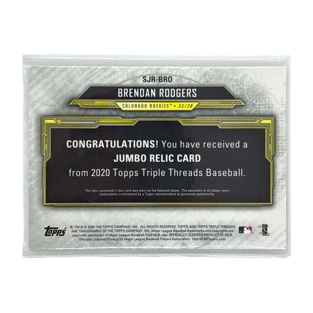 TOPPS MLBカード TRIPLE THREADS BRENDAN RODGERS COLORADO ROCKIES 36/36 #SJR-BRO 中古 IT1