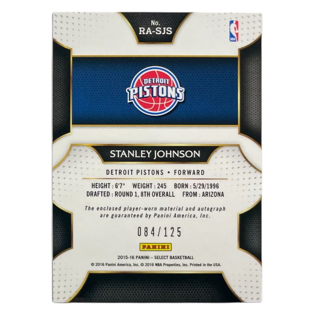 PANINI NBAカード SELECT STANLEY JOHNSON PISTONS /125 #RA-SJS 中古 IT2
