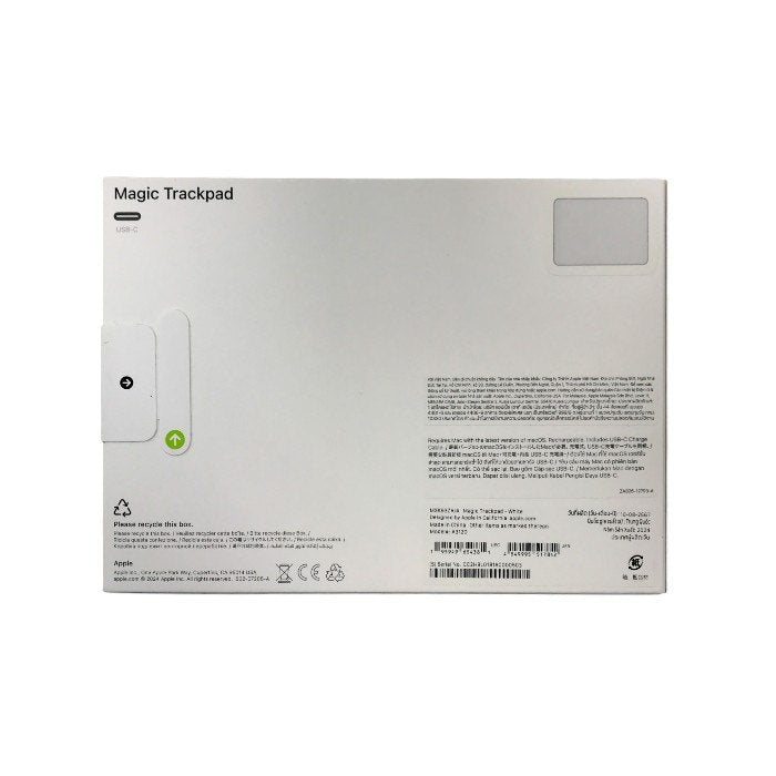Apple Magic Trackpad ホワイト Multi-Touch対応 USB-C ワイヤレス 充電式 マジックトラックパッド MXK93ZA/A 中古 T1