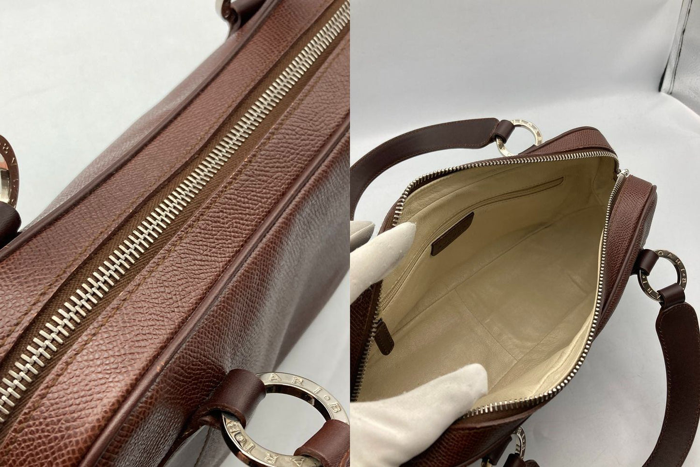 BVLGARI ブルガリ レザー ハンドバッグ romane small 中古 D4