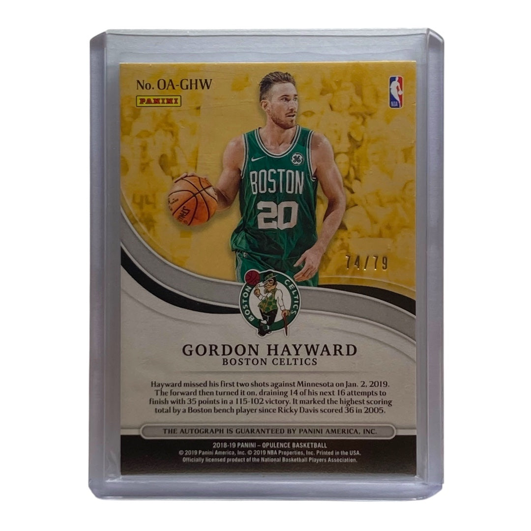 PANINI NBAカード OPULENCE GORDON HAYWARD CELTICS 74/79 #OA-GHW 中古 IT2