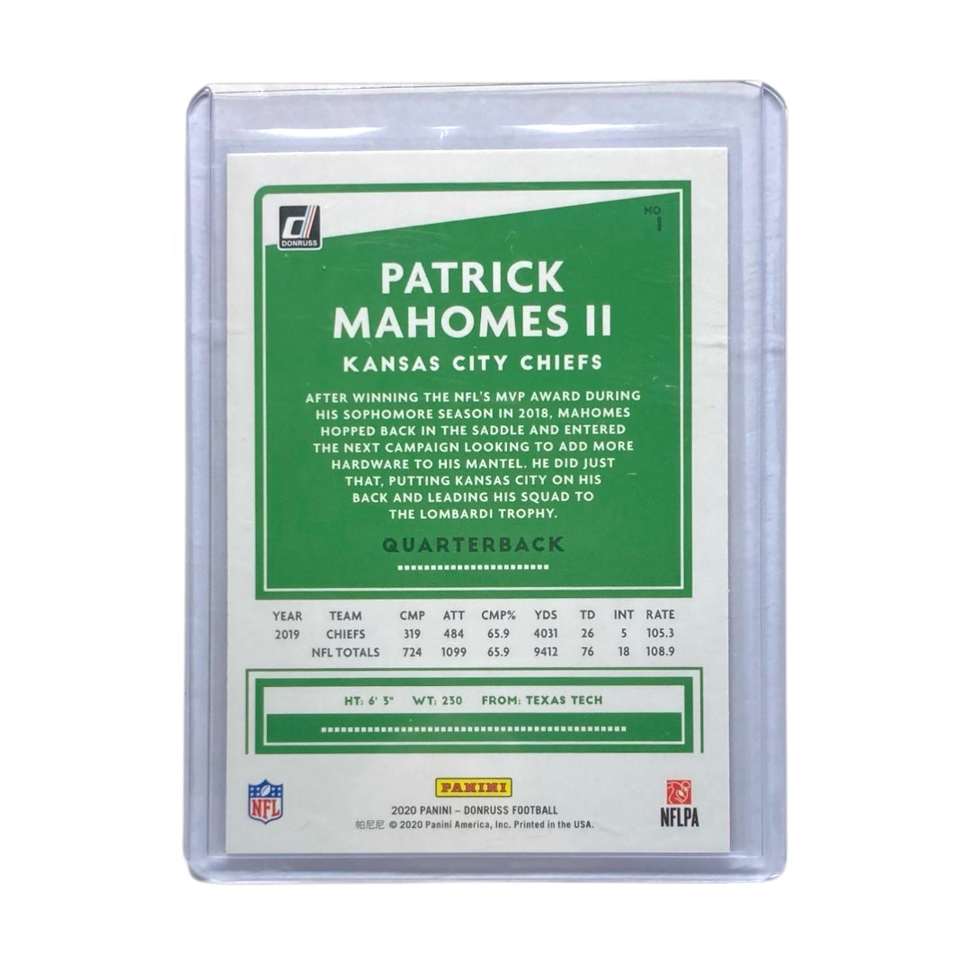 PANINI NFLカード DONRUSS PATRICK MAHOMES II CHIEFS #1 中古 IT2