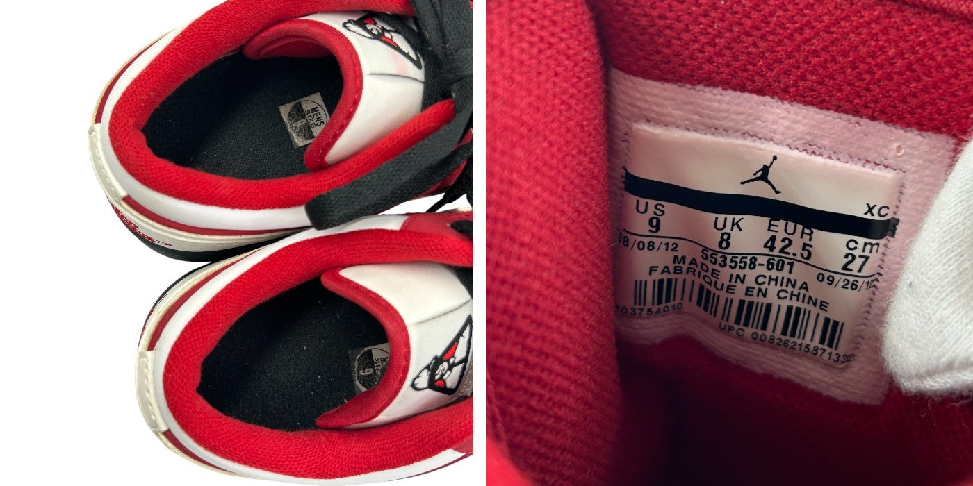 NIKE ナイキ Air JORDAN 1 LOW エアジョーダン 1 シカゴカラー ロー 553558 27.0cm スニーカー 靴 シューズ メンズ 中古 W1