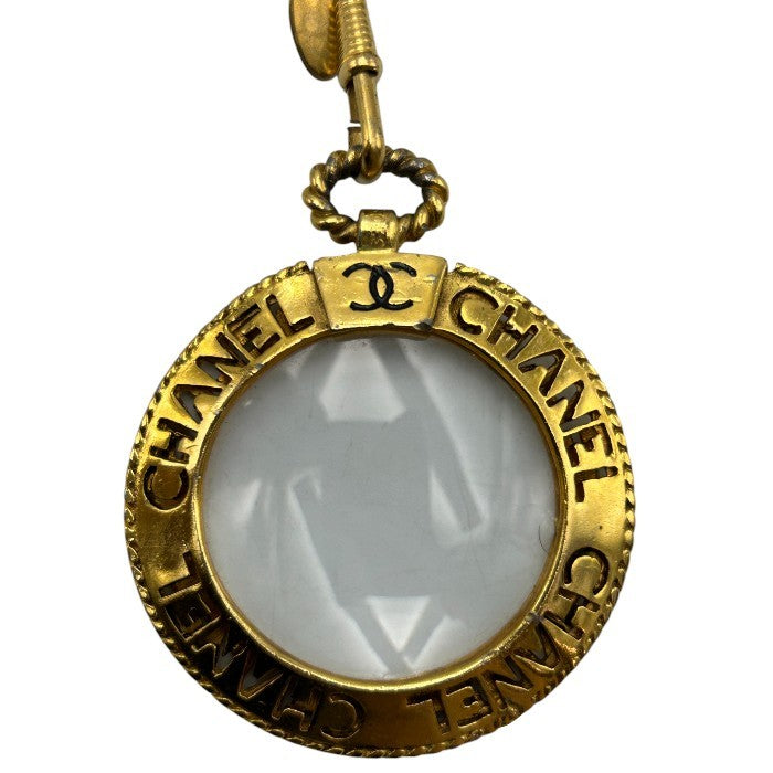 CHANEL シャネル ネックレス ルーペ ペンダント ブランド おしゃれ チェーン ゴールド 中古 W4
