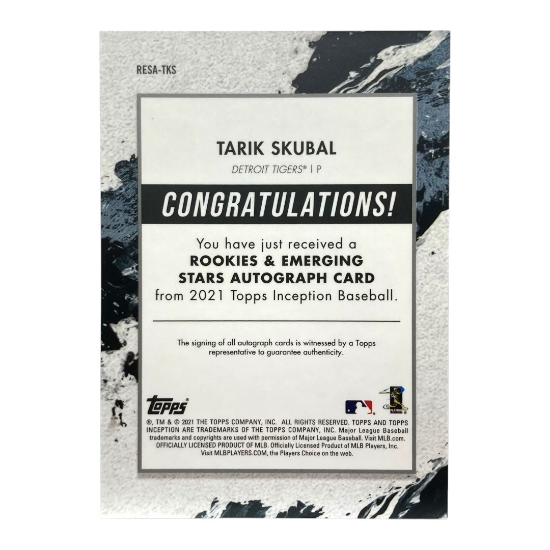 TOPPS MLBカード INCEPTION TARIK SKUBAL TIGERS 62/99 #RESA-TKS 中古 IT2