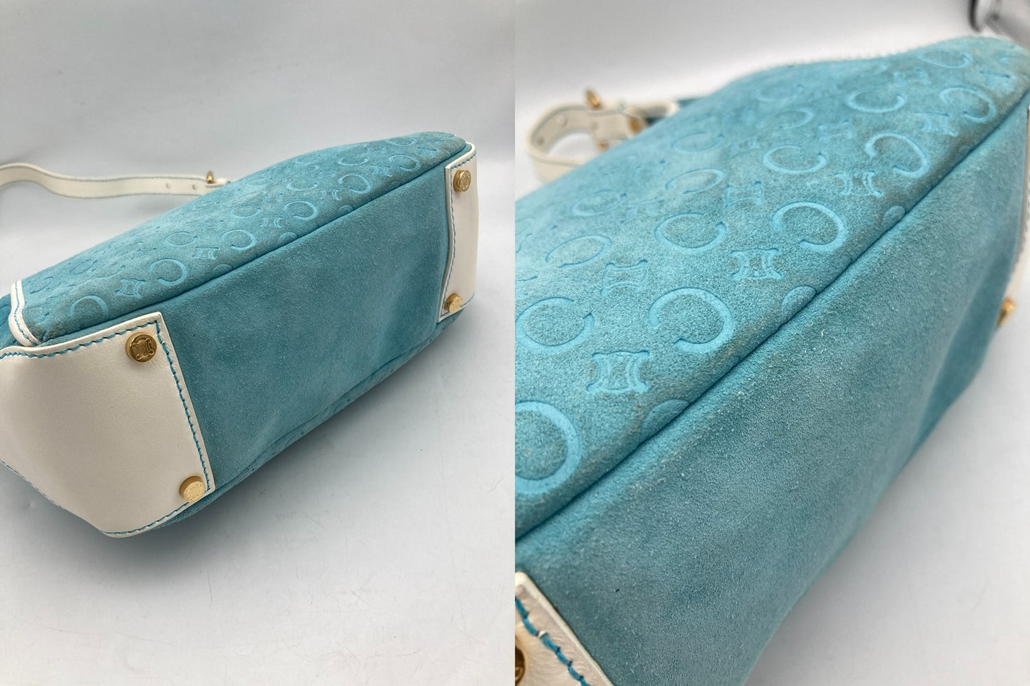CELINE セリーヌ Cマカダム スエード ショルダーバッグ 中古 D4