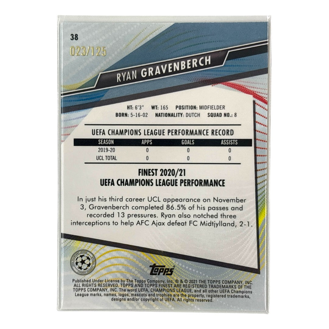 TOPPS サッカーカード FINEST RYAN GRAVENBERCH AJAX 023/125 #38 中古 IT1
