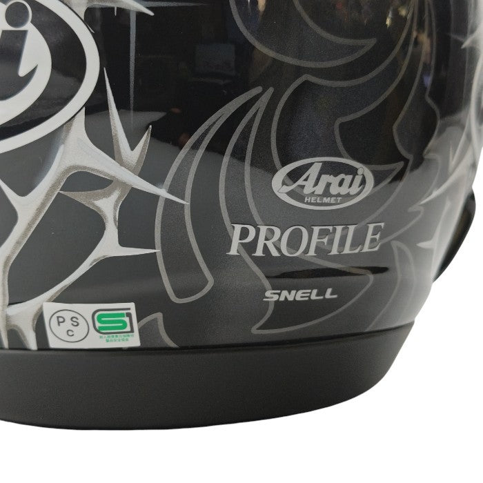 Arai アライ PROFILE SINISTER プロファイル シニスター SNELL M2005 YF DESIGN フルフェイス ヘルメット 中古 H4