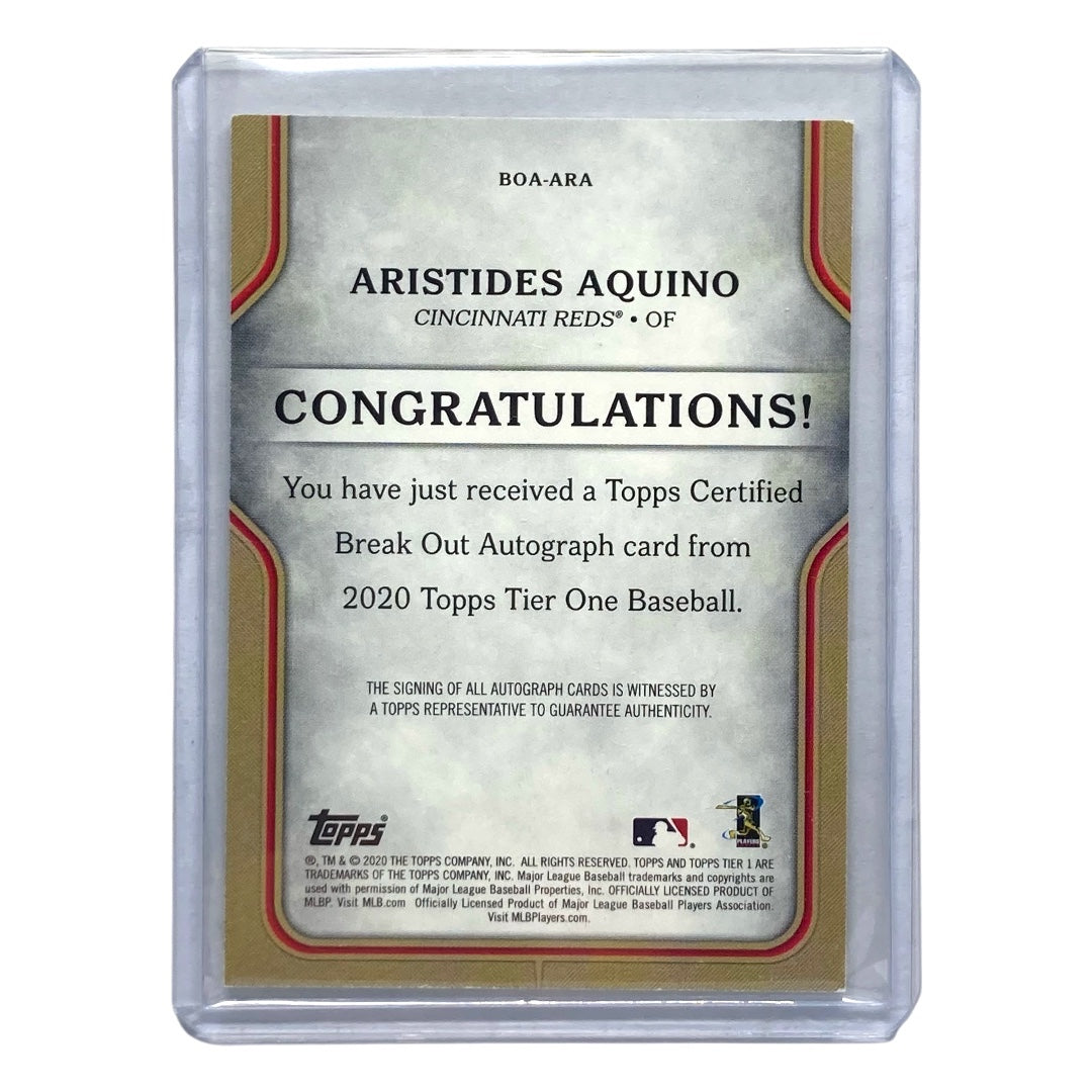 TOPPS MLBカード TIER ONE ARISTIDES AQUINO REDS 091/299 #BOA-ARA 中古 IT2