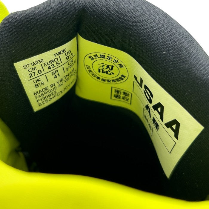 ASICS アシックス ワーキング スニーカーブーツ ウィンジョブ CP304 BOA ネオンライム 27.0 cm 靴 シューズ WINJOB 安全靴 メンズ 中古 W1
