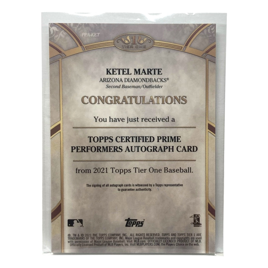 TOPPS MLBカード TIER ONE KETEL MARTE DIAMONDBACKS 246/300 #PPA-KET 中古 IT2