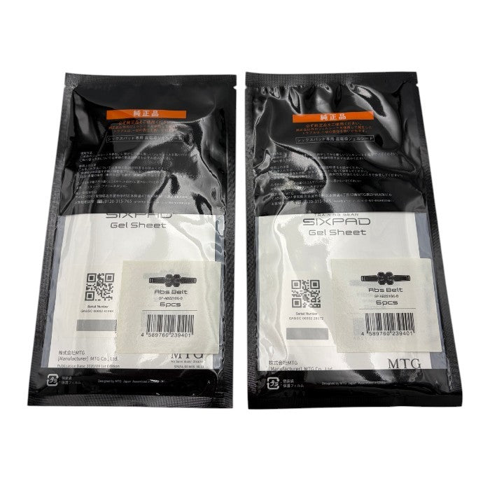 未使用品 SIXPAD Abs Belt シックスパッド専用 高電導ジェルシート 6pcs SP-AB2218G-B 2セット シックスパッド 健康用品 ジェル 中古 W4