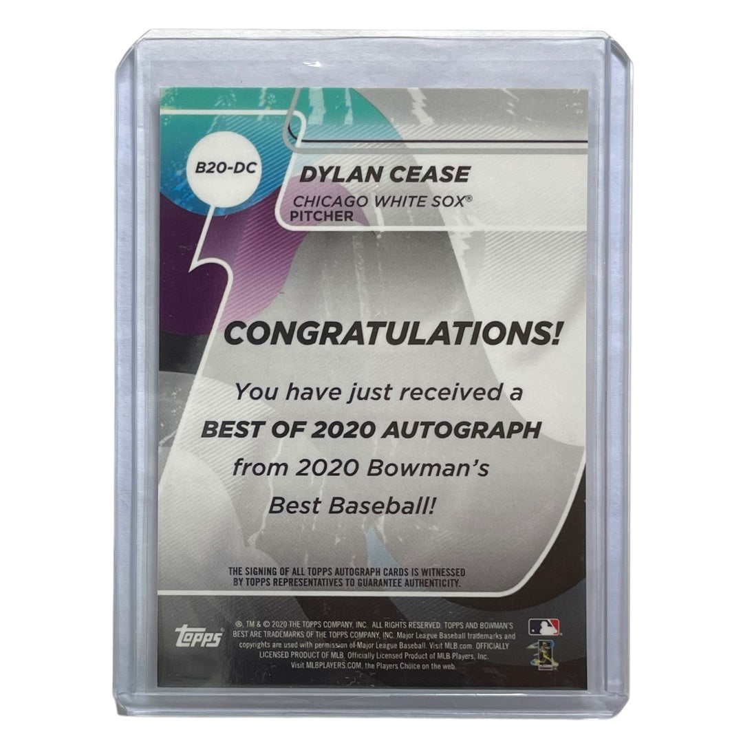 TOPPS MLBカード BOWMAN'S BEST DYLAN CEASE CHICAGO WHITE SOX /99 #B20-DC 中古 IT2