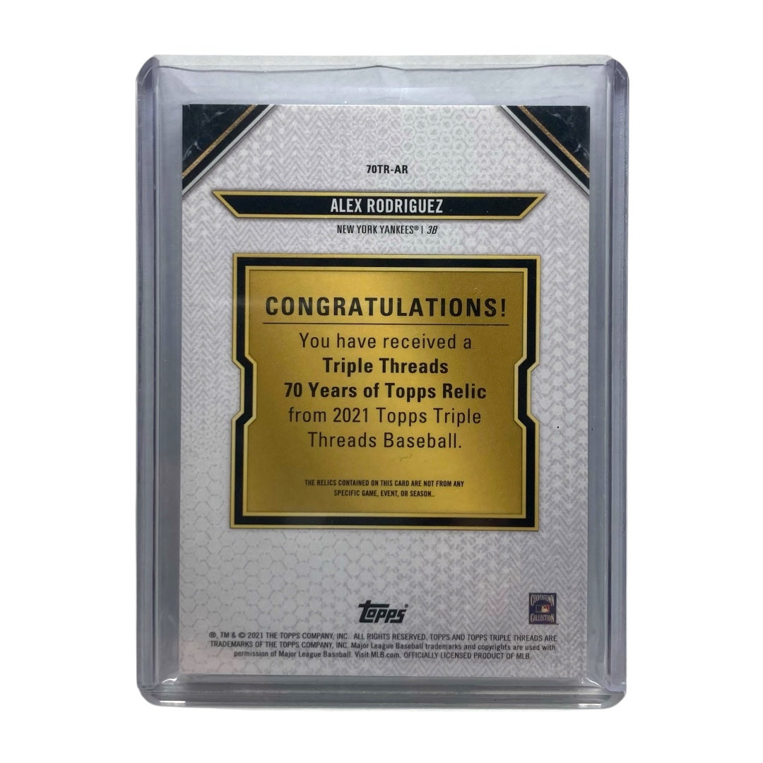 TOPPS MLBカード TRIPLE THREADS ALEX RODRIGUEZ YANKEES 7/9 #70TR-AR 中古 IT2