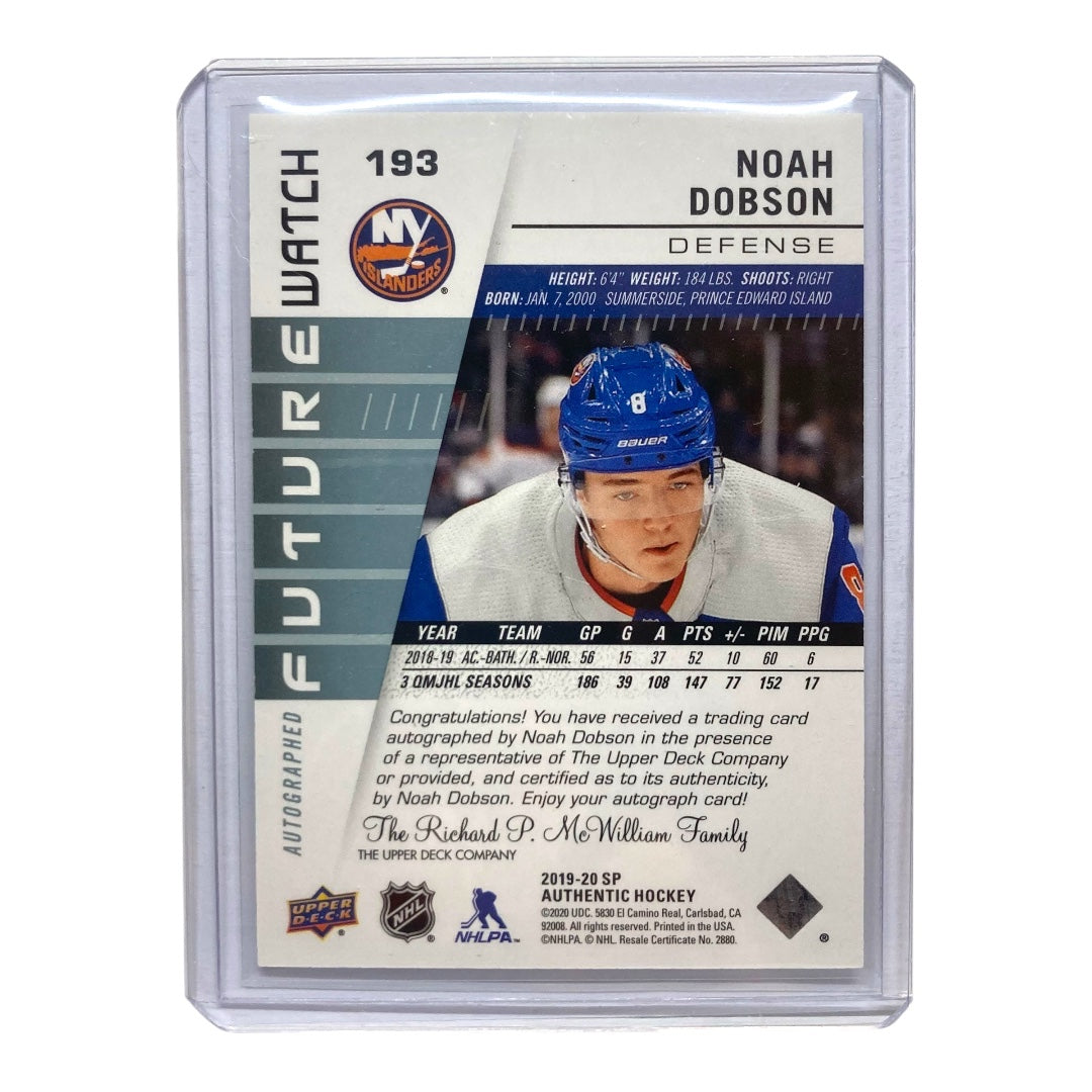 UPPER DECK NHLカード SP AUTHENTIC NOAH DOBSON ISLANDERS 328/999 #193 中古 IT2