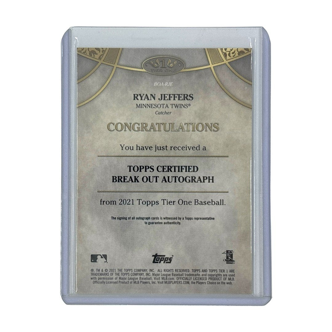 TOPPS MLBカード TIER ONE RYAN JEFFERS MINNESOTA TWINS 03/10 #BOA-RJE 中古 IT1