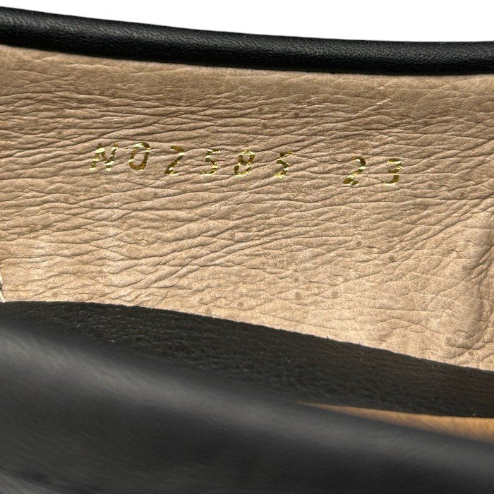 ing イング ヒョウ柄 パンプス 23cm EE スクエアトゥ ハラコ レディース ブラック チャンキーヒール 中古 W4