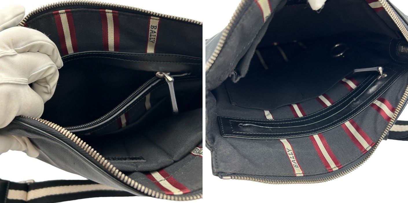 BALLY バリー TUSTON-SM ショルダーバッグ ブラック メンズ 鞄 ブランド 斜め掛け レザー 本革 中古 W4