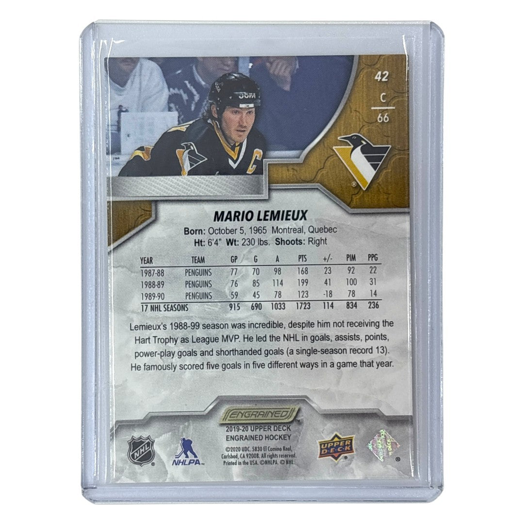 UPPER DECK NHLカード ENGRAINED MARIO LEMIEUX PENGUINS /299 #42 中古 IT1