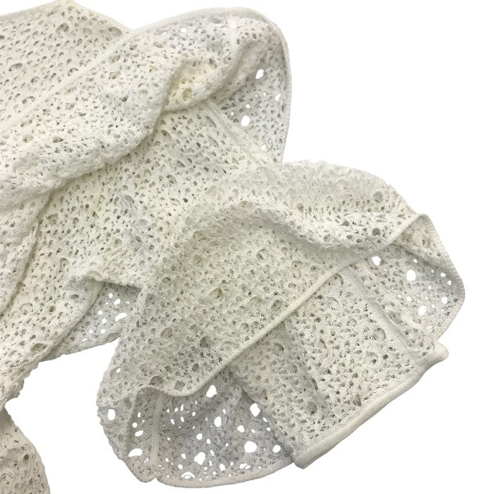 CHANEL シャネル トップス レディース レース ニット フリル アシンメトリー ホワイト 34サイズ P43385K04388 中古 T1