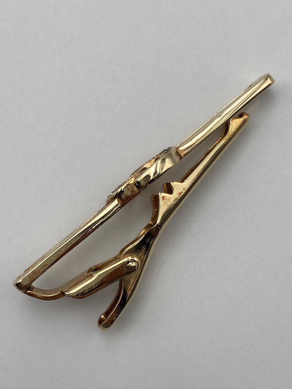 Christian Dior MONSIEUR クリスチャンディオール ロゴ ラインストーン ネクタイピン 中古 D4