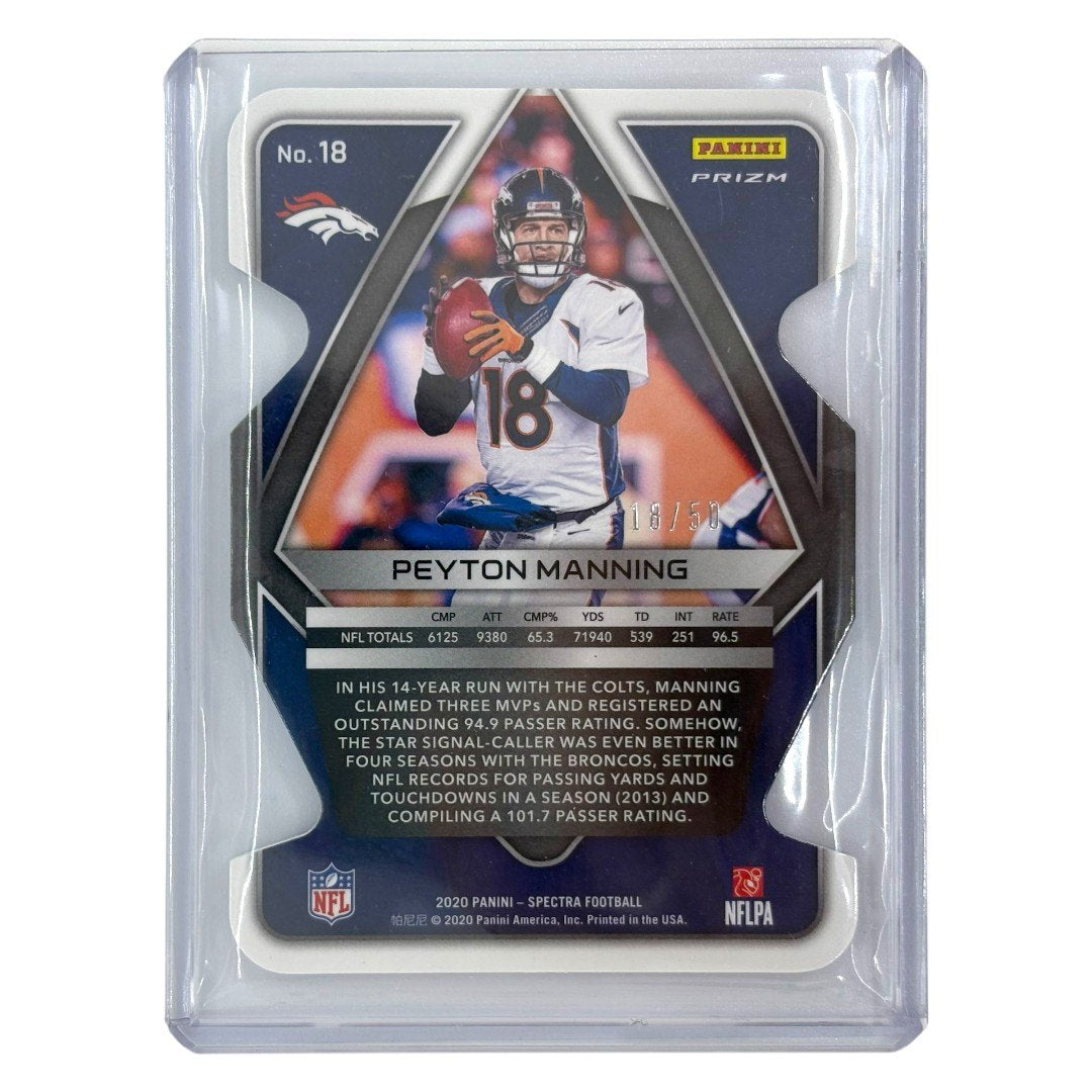 PANINI NFLカード SPECTRA PRIZM DIE-CUT PEYTON MANNING BRONCOS 18/50 #18 中古 IT1