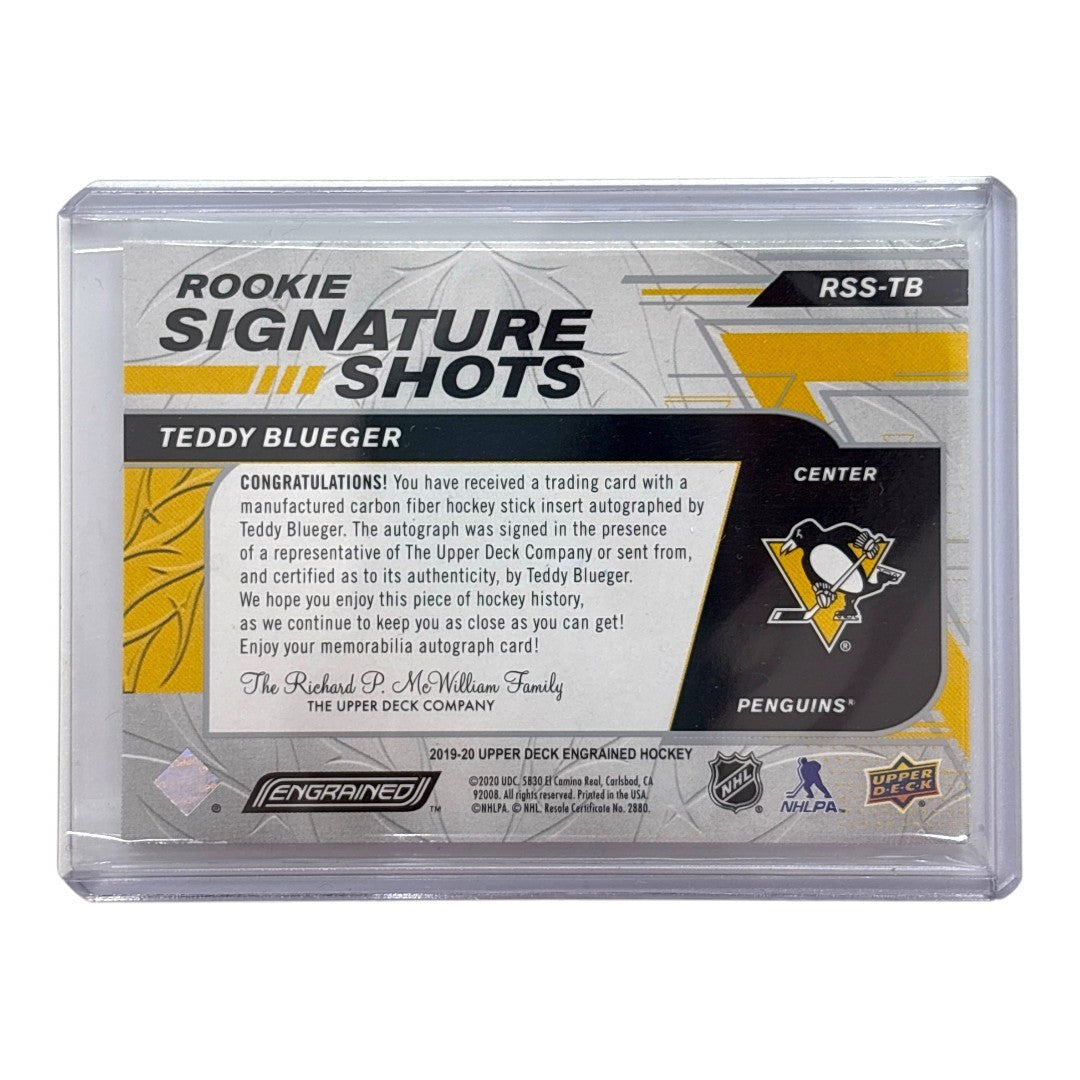 UPPER DECK NHLカード ENGRAINED TEDDY BLUEGER PENGUINS 09/99 #RSS-TB 中古 IT1
