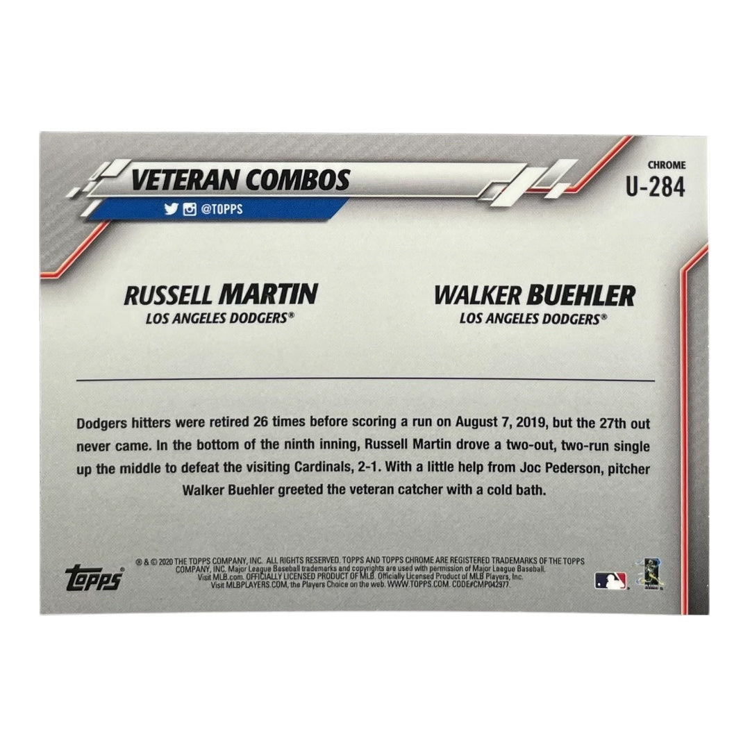 TOPPS MLBカード CHROME RUSSELL MARTIN WALKER BUEHLER LOS ANGELES DODGERS #U-284 中古 IT2