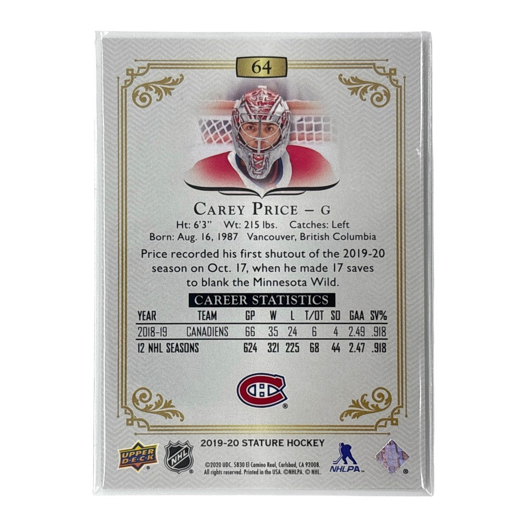 UPPER DECK NHLカード STATURE CAREY PRICE CANADIENS 006/149 #64 中古 IT1