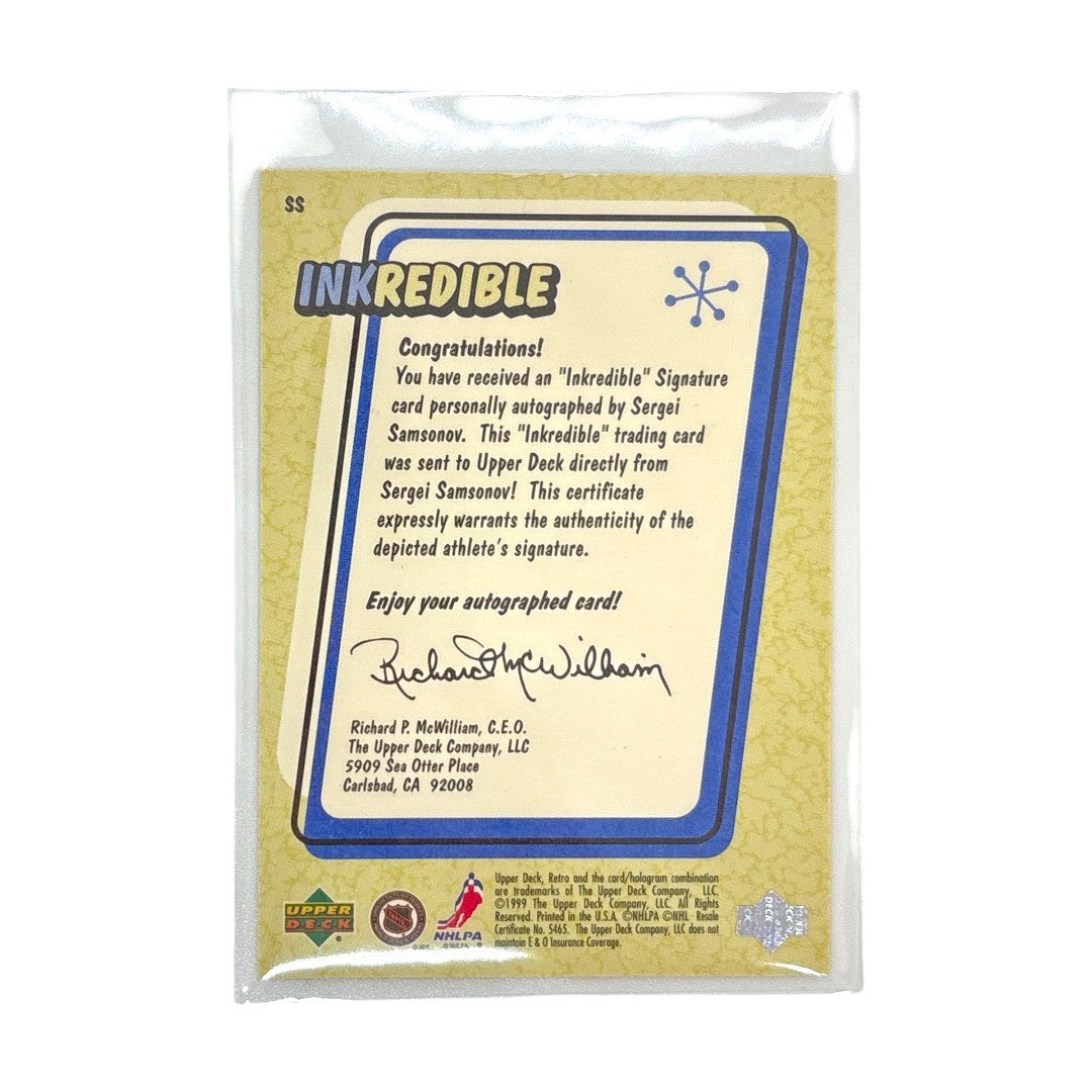 UPPER DECK NHLカード RETRO INKREDIBLE SERGEI SAMSONOV BOSTON BRUINS #SS 中古 IT1