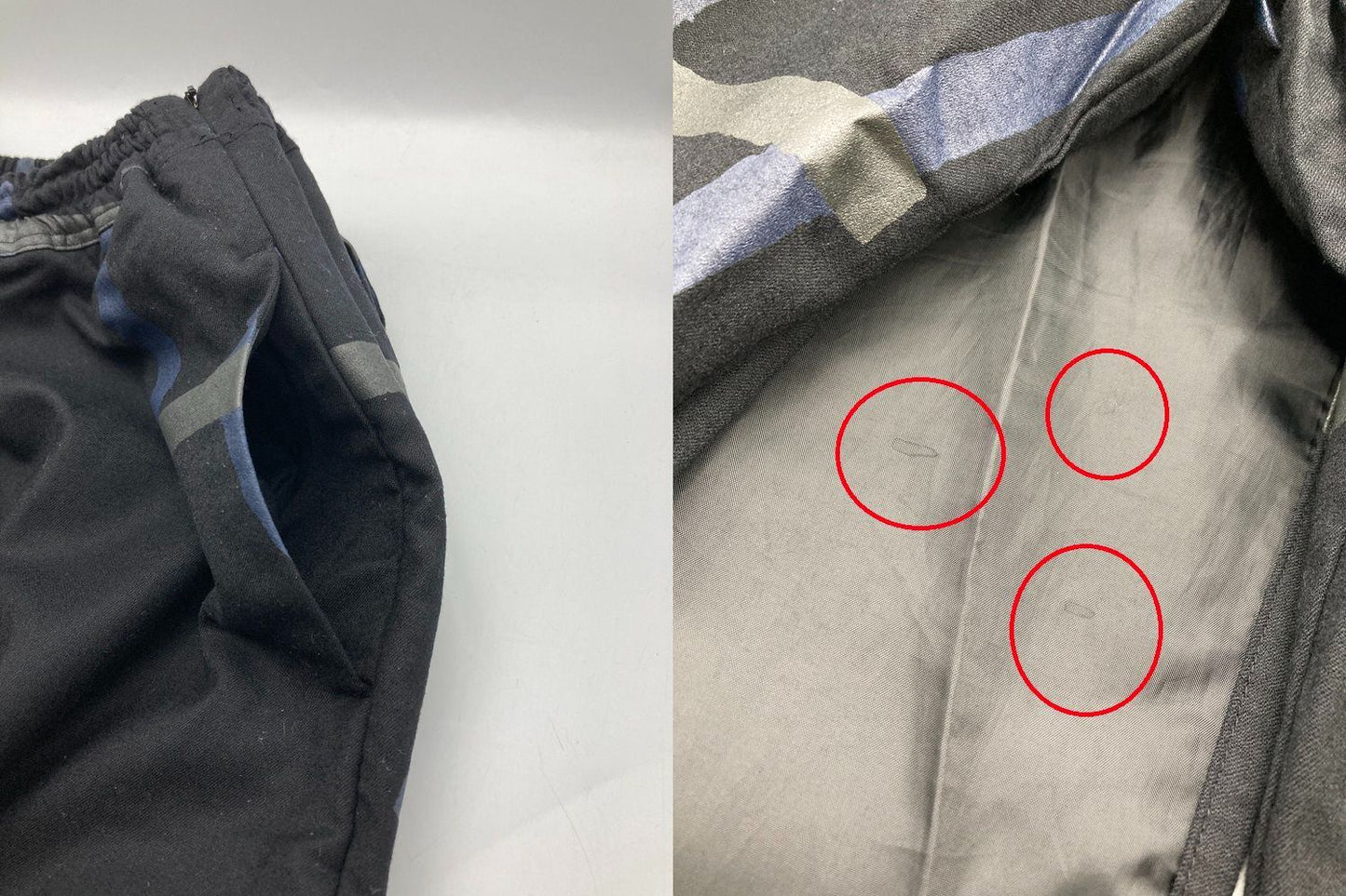 SOU・SOU ソウソウ カシミヤ混 筒下 鳶 ブラック パンツ サイズS 中古 D4