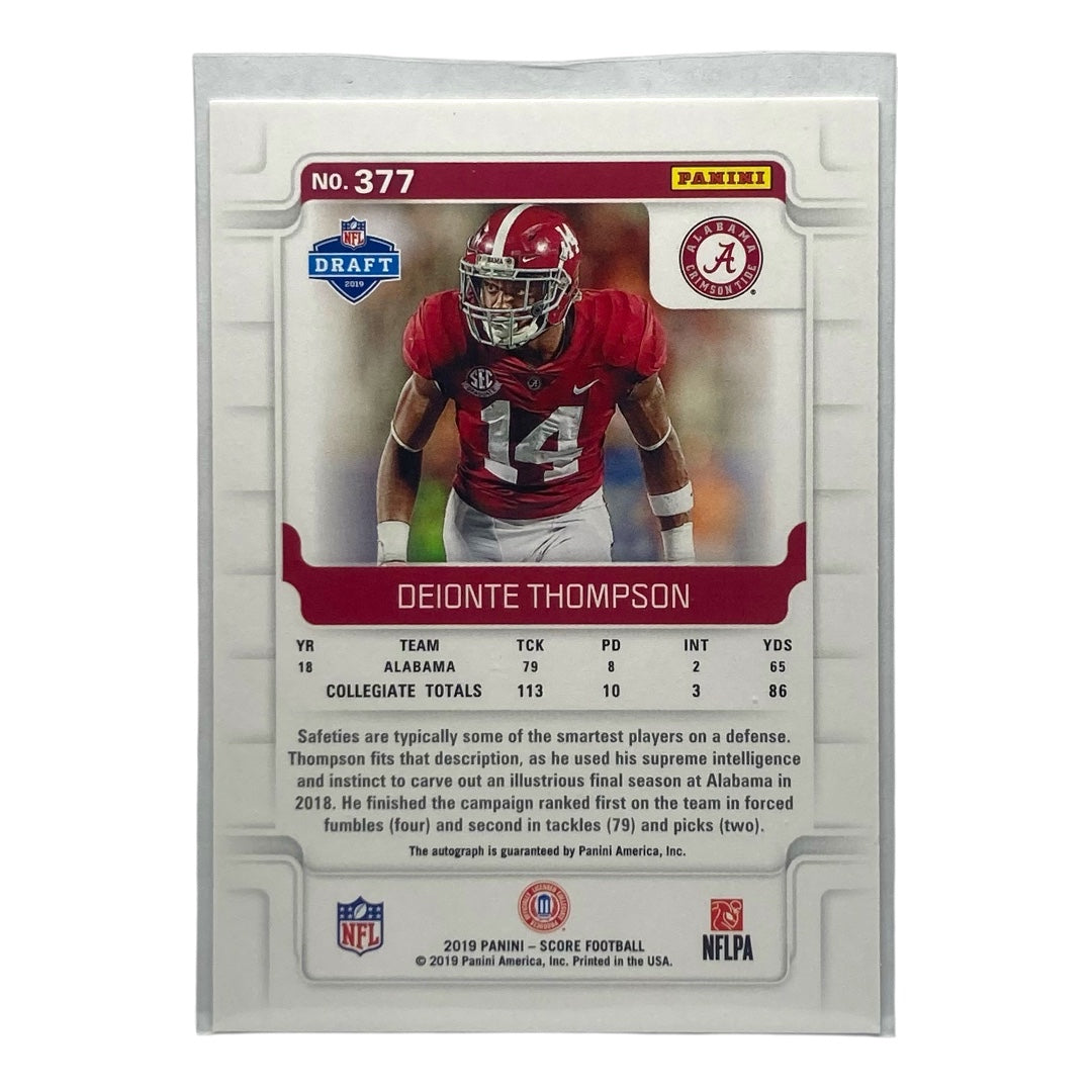 PANINI NFLカード SCORE DEIONTE THOMPSON CRIMSON TIDE #377 中古 IT2