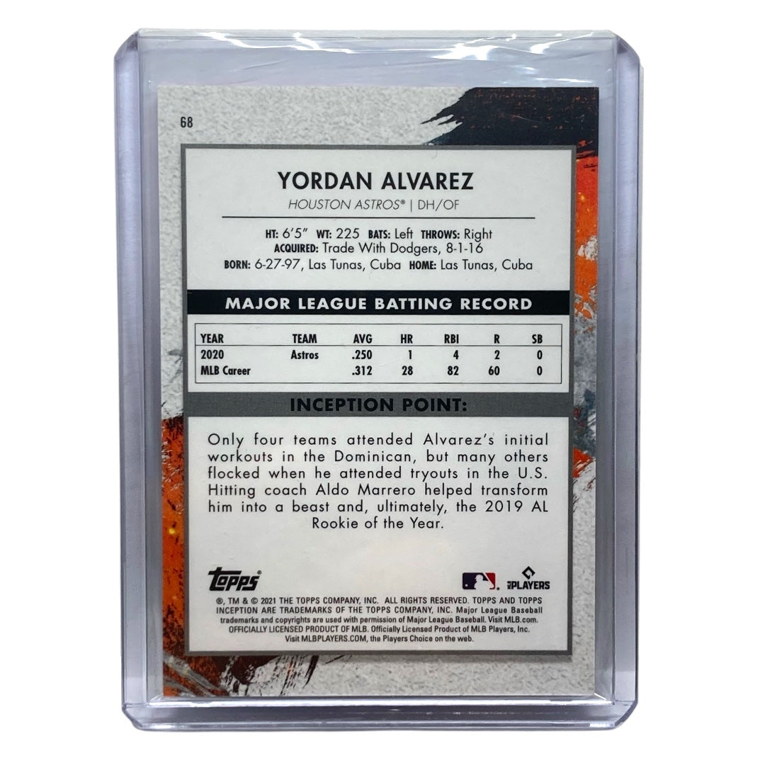 TOPPS MLBカード INCEPTION YORDAN ALVAREZ ASTROS 12/75 #68 中古 IT2