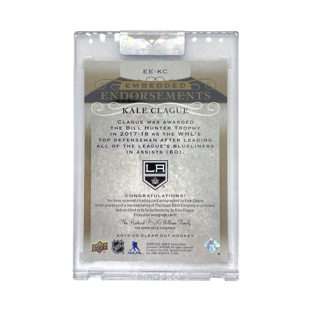 未開封品 UPPER DECK NHLカード CLEAR CUT KALE CLAGUE LOS ANGELES KINGS 22/25 #EE-KC 中古 IT1