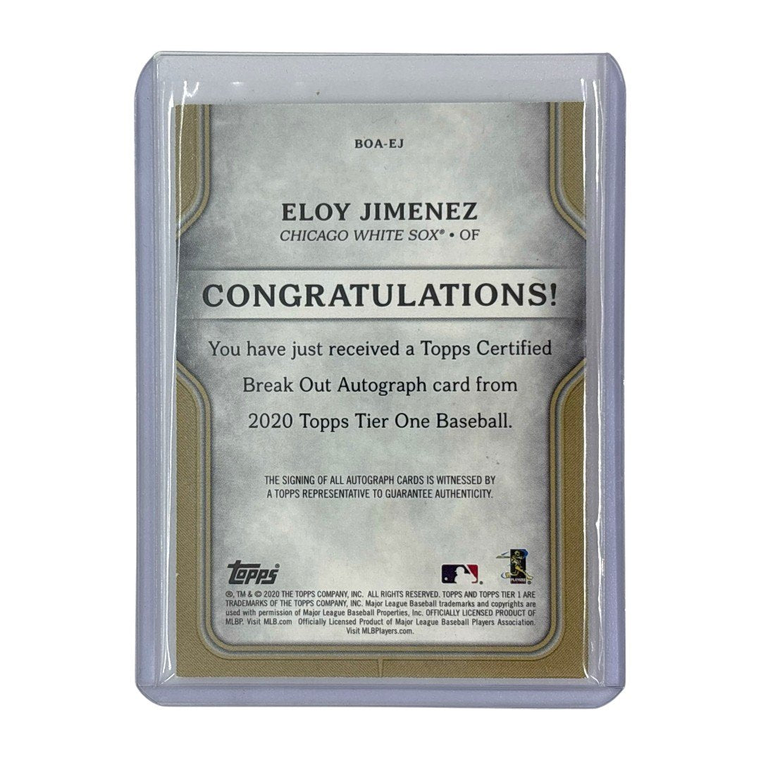 TOPPS MLBカード TIER ONE ELOY JIMENEZ CHICAGO WHITE SOX 10/25 #BOA-EJ 中古 IT1