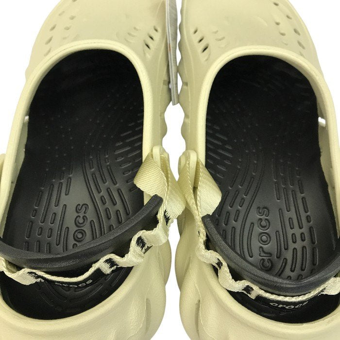 crocs クロックス ECHO CLOG サンダル メンズ エコークロッグ バックストラップ アイボリー M10/W12/28cm 中古 T1