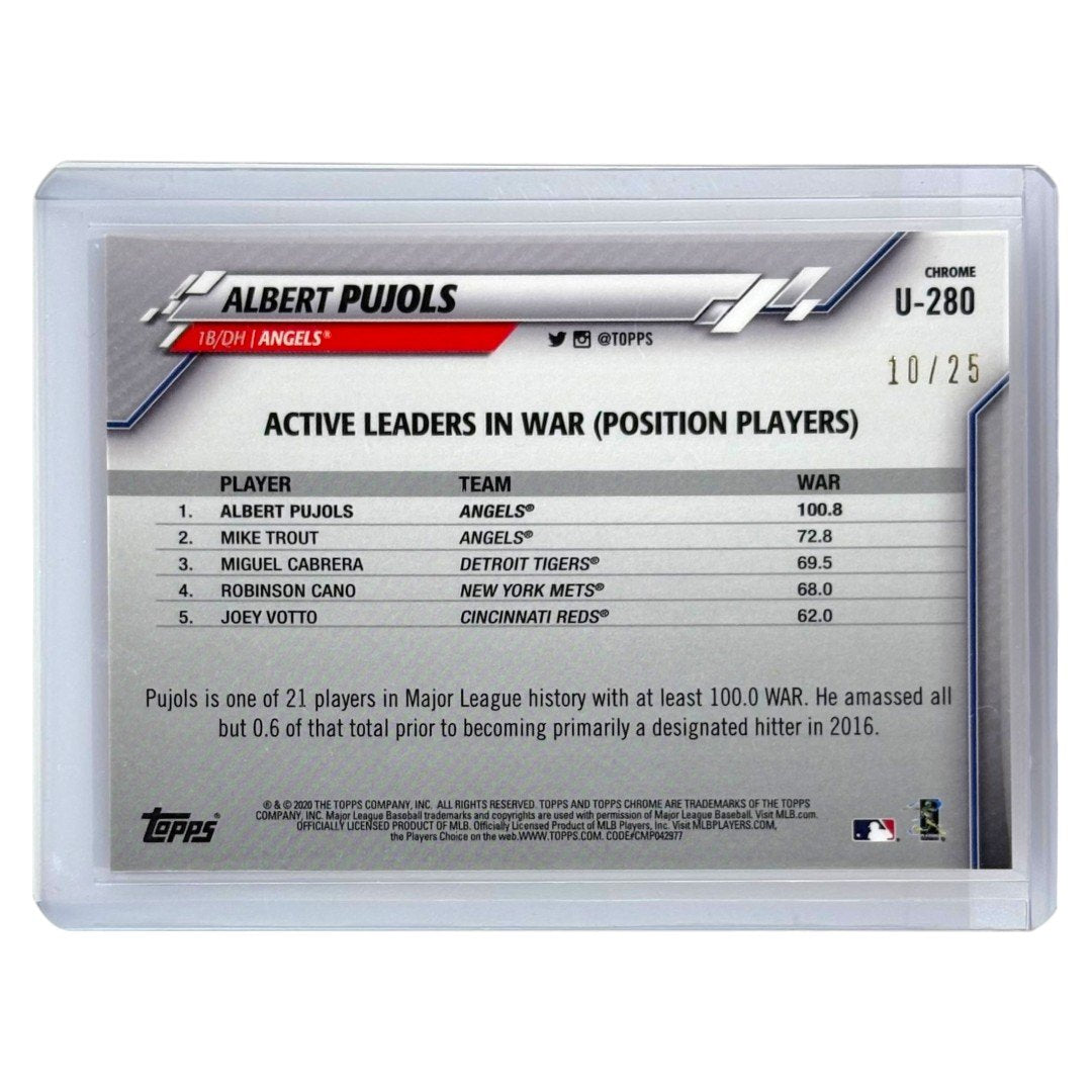 TOPPS MLBカード CHROME ALBERT PUJOLS ANGELS /25 #U-280 中古 IT1