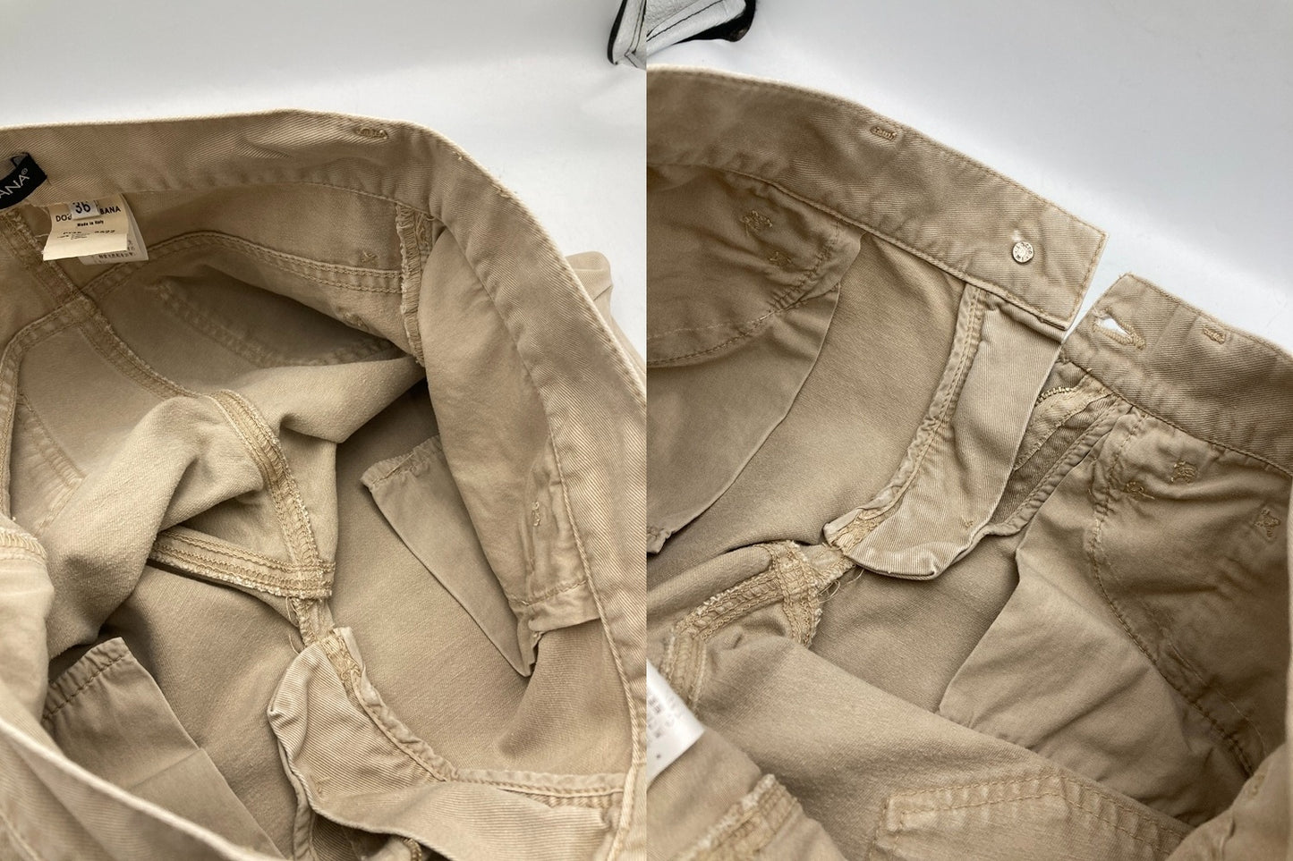 DOLCE&GABBANA ドルチェアンドガッバーナ コットン ストレートパンツ サイズ36 レディース 中古 D4