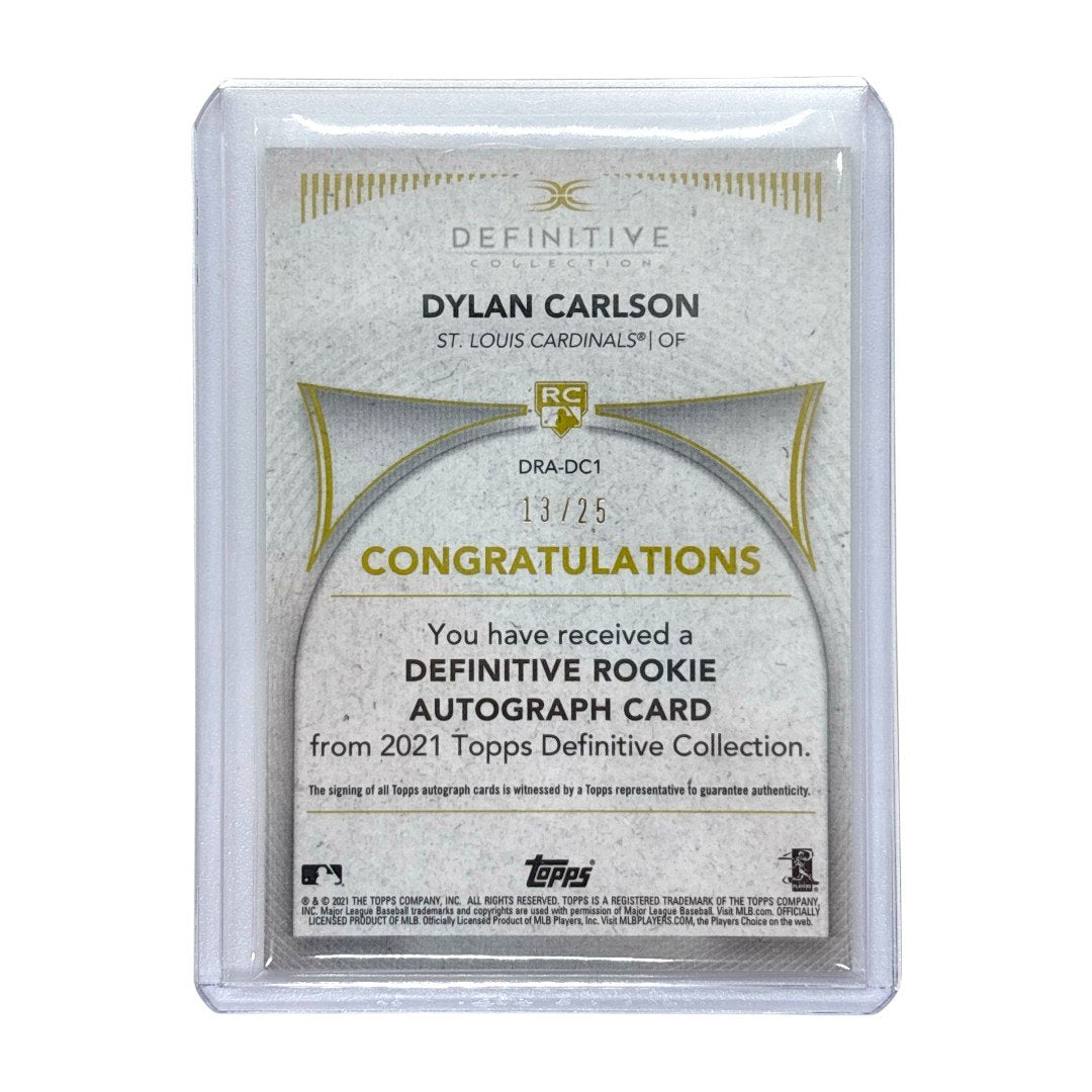 TOPPS MLBカード DEFINITIVE COLLECTION DYLAN CARLSON ST. LOUIS CARDINALS 13/25 #DRA-DC1 中古 IT1