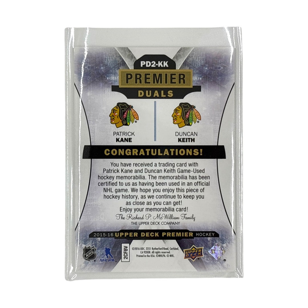 UPPER DECK NHLカード PREMIER PATRICK KANE DUNCAN KEITH BLACKHAWKS 142/149 #PD2-KK 中古 IT1