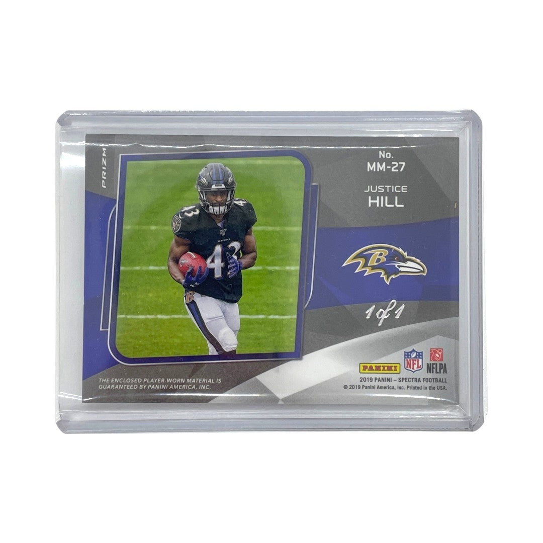 PANINI NFLカード SPECTRA PRIZM MONUMENTAL JUSTICE HILL BALTIMORE RAVENS 1of1 #MM-27 中古 IT1