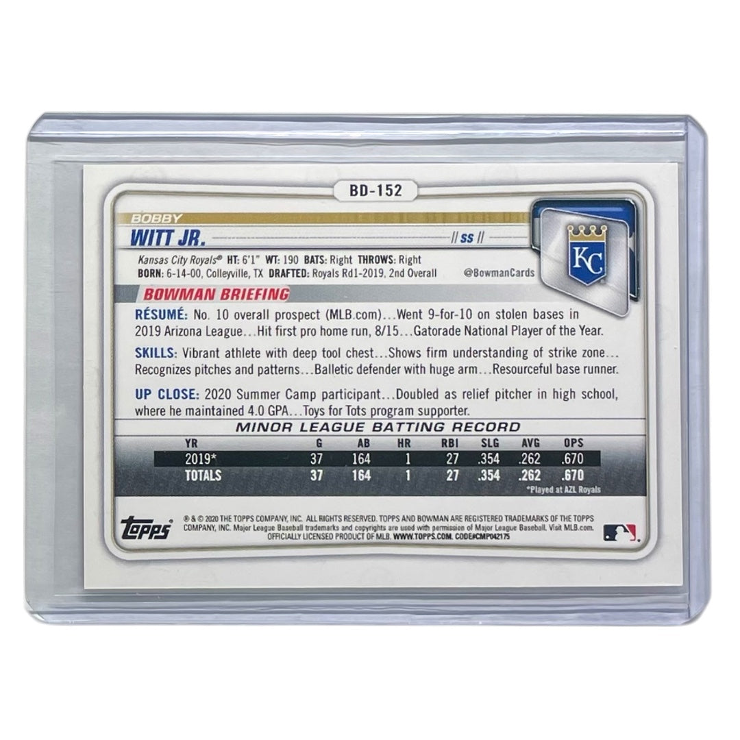 TOPPS MLBカード BOWMAN BOBBY WITT JR. KANSAS CITY ROYALS /250 #BD-152 中古 IT2