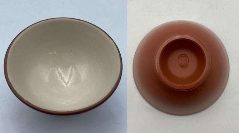 佐渡無名異焼 丸山金水 茶器揃 5客 中古 D4