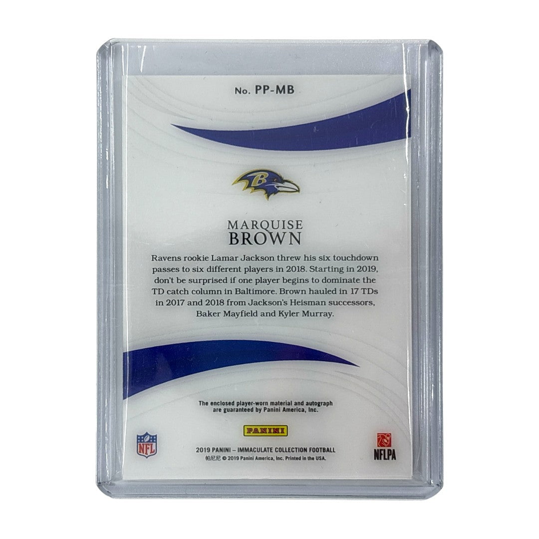 PANINI NFLカード IMMACULATE COLLECTION MARQUISE BROWN BALTIMORE RAVENS 50/99 #PP-MB 中古 IT1